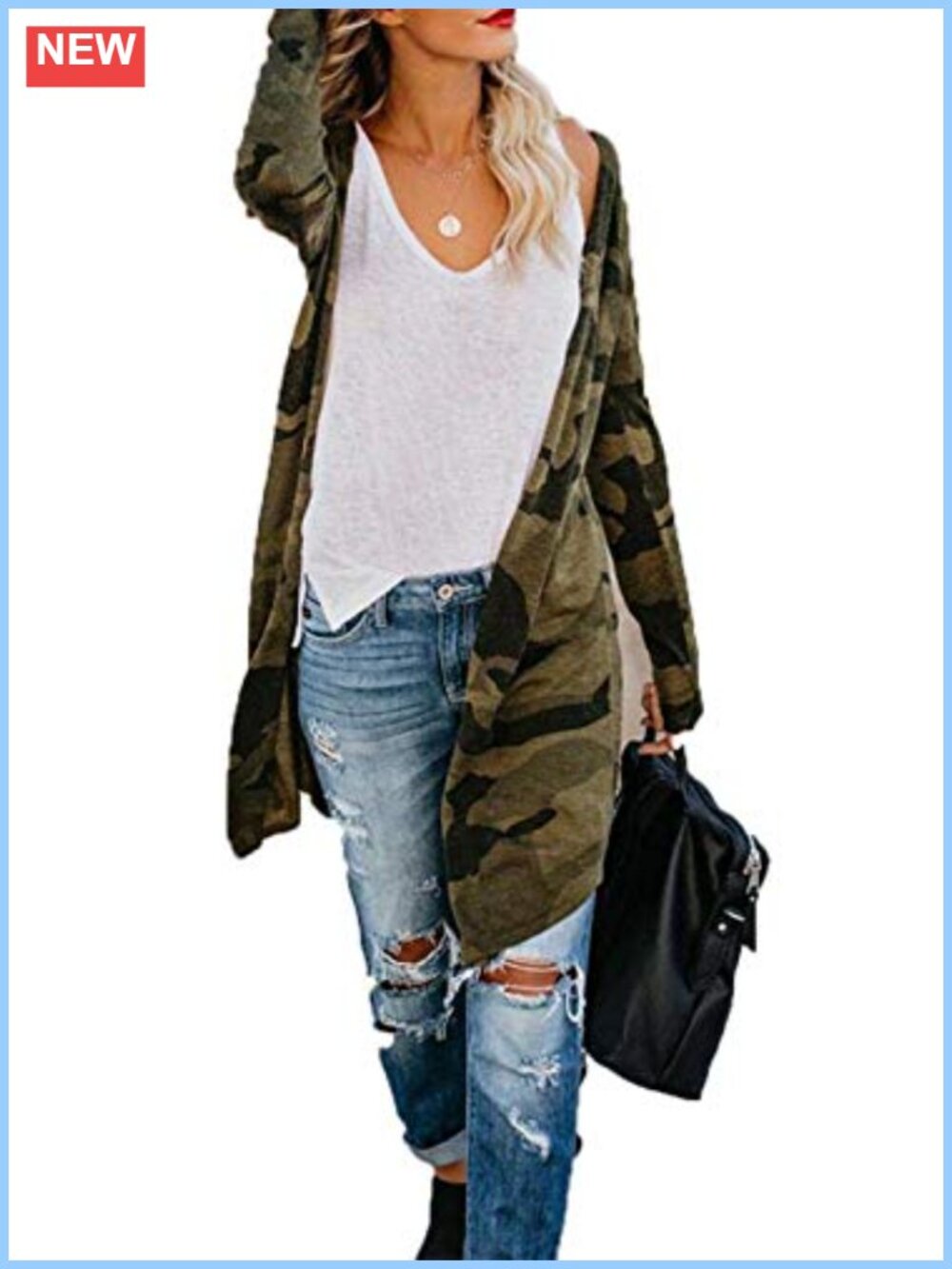 Womens Leopard Print Cardigan Lightweight Open Front Fall Sweater